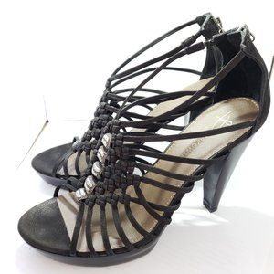 SALE PRICED!!>>B MAKOWSKY SZ 9.5 BF ANNA BLACK PLATFORM STILLETTO